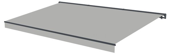 Elektrická markíza s LED osvetlením BestBerg BBSU-EL495LG / 495 x 300 cm / svetlo sivá