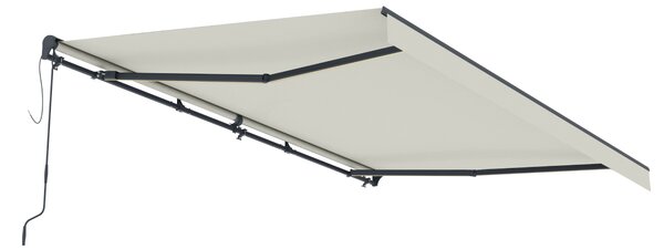 Elektrická markíza s LED osvetlením BestBerg BBSU-EL495BG / 495 x 300 cm / béžová