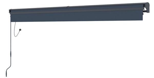 Elektrická markíza s LED osvetlením BestBerg BBSU-EL395CG / 395 × 300 cm / sivá
