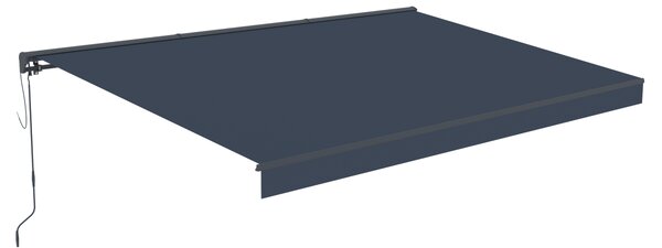 Elektrická markíza s LED osvetlením BestBerg BBSU-EL495CG / 495 x 300 cm / sivá