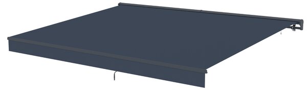 Elektrická markíza s LED osvetlením BestBerg BBSU-EL395CG / 395 × 300 cm / sivá
