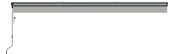 Elektrická markíza s LED osvetlením BestBerg BBSU-EL495LG / 495 x 300 cm / svetlo sivá