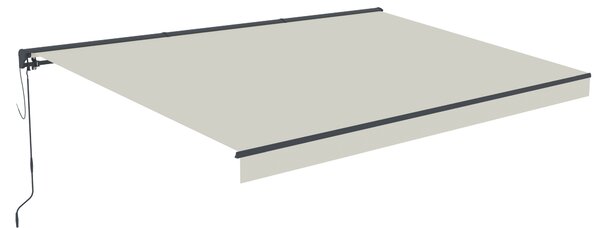 Elektrická markíza s LED osvetlením BestBerg BBSU-EL495BG / 495 x 300 cm / béžová