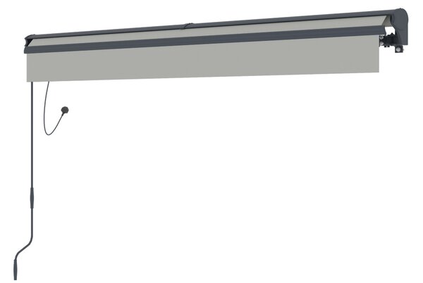 Elektrická markíza s LED osvetlením BestBerg BBSU-EL295LG / 295 × 250 cm / svetlo sivá