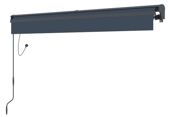 Elektrická markíza s LED osvetlením BestBerg BBSU-EL295CG / 295 × 250 cm / sivá