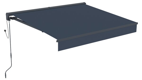 Elektrická markíza s LED osvetlením BestBerg BBSU-EL250CG / 250 × 200 cm / sivá
