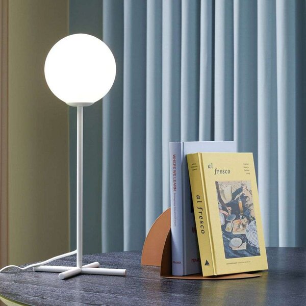 Stolové Lampa Hübsch, Biela, Obývacia izba, Sklo