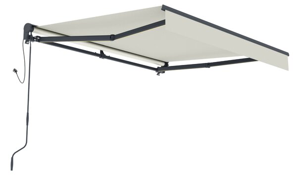 Elektrická markíza s LED osvetlením BestBerg BBSU-EL250BG / 250 × 200 cm / béžová