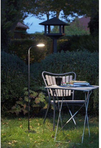 Stojacie Lampa Halo Design, stmievateľné, Čierna, Obývacia izba, Plast