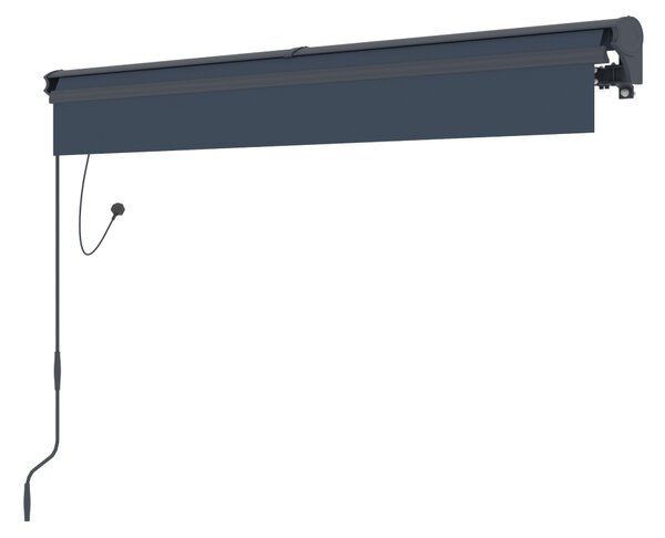 Elektrická markíza s LED osvetlením BestBerg BBSU-EL250CG / 250 × 200 cm / sivá