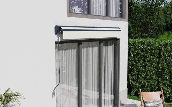 Elektrická markíza s LED osvetlením BestBerg BBSU-EL295BG / 295 × 250 cm / béžová