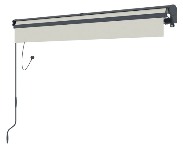 Elektrická markíza s LED osvetlením BestBerg BBSU-EL250BG / 250 × 200 cm / béžová