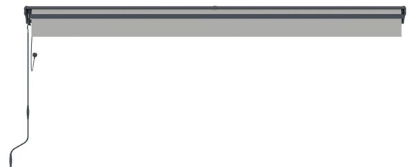 Elektrická markíza s LED osvetlením BestBerg BBSU-EL395LG / 395 × 300 cm / svetlo sivá