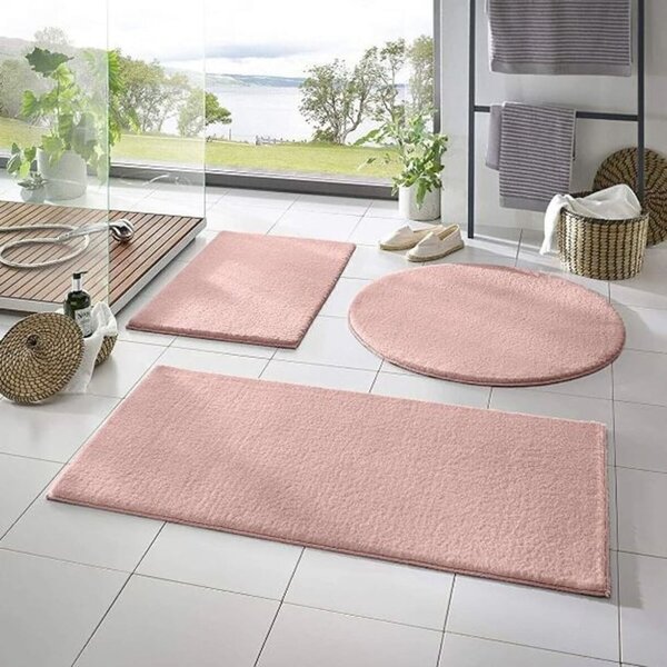 Ružové kúpeľňové predložky v súprave 3 ks 50x90 cm – Mila Home