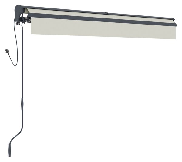 Elektrická markíza s LED osvetlením BestBerg BBSU-EL295BG / 295 × 250 cm / béžová