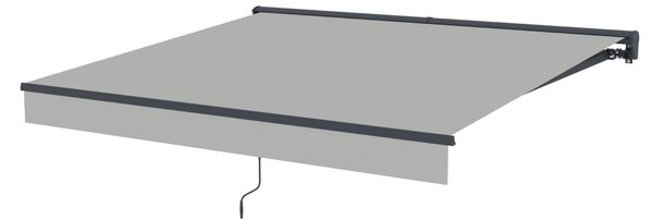 Elektrická markíza s LED osvetlením BestBerg BBSU-EL295LG / 295 × 250 cm / svetlo sivá
