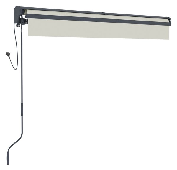 Elektrická markíza s LED osvetlením BestBerg BBSU-EL250BG / 250 × 200 cm / béžová