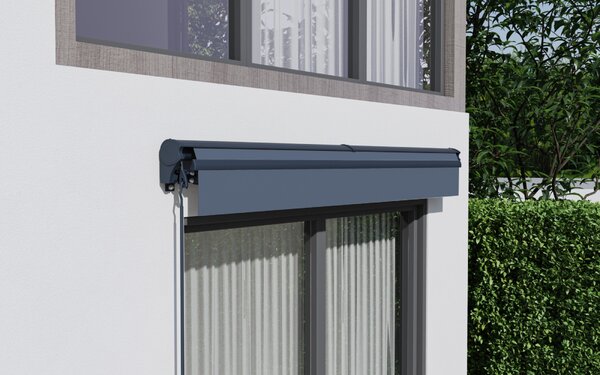 Elektrická markíza s LED osvetlením BestBerg BBSU-EL250CG / 250 × 200 cm / sivá