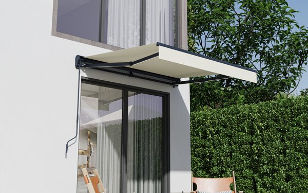 Elektrická markíza s LED osvetlením BestBerg BBSU-EL250BG / 250 × 200 cm / béžová