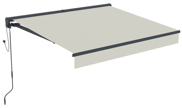Elektrická markíza s LED osvetlením BestBerg BBSU-EL250BG / 250 × 200 cm / béžová