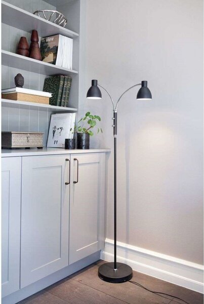 Stojacie Lampa Halo Design, Čierna, Obývacia izba, Kov