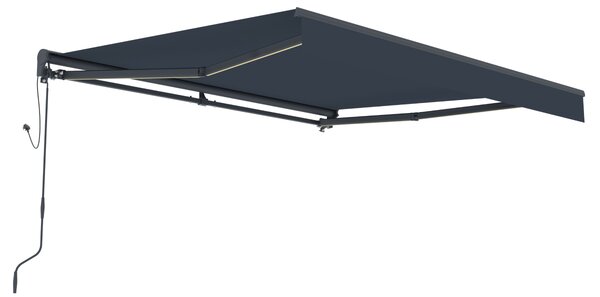 Elektrická markíza s LED osvetlením BestBerg BBSU-EL295CG / 295 × 250 cm / sivá