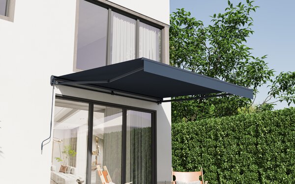 Elektrická markíza BestBerg BBSU-E350CG / 350 × 300 cm / sivá