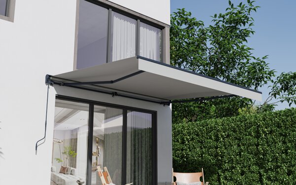 Elektrická markíza BestBerg BBSU-E395LG / 395 × 300 cm / svetlo sivá