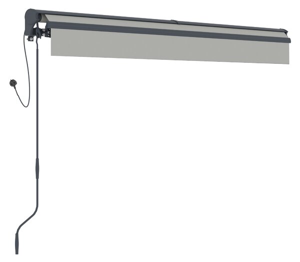 Elektrická markíza BestBerg BBSU-E295LG / 295 × 250 cm / svetlo sivá