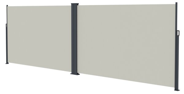 Dvojitá zaťahovacia markíza/bočná zástena BestBerg BBSU-2S300BG / 180 x 600 cm / béžová