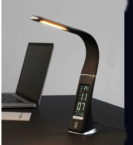 Stolové Lampa Halo Design, stmievateľné, Čierna, Obývacia izba, Kov