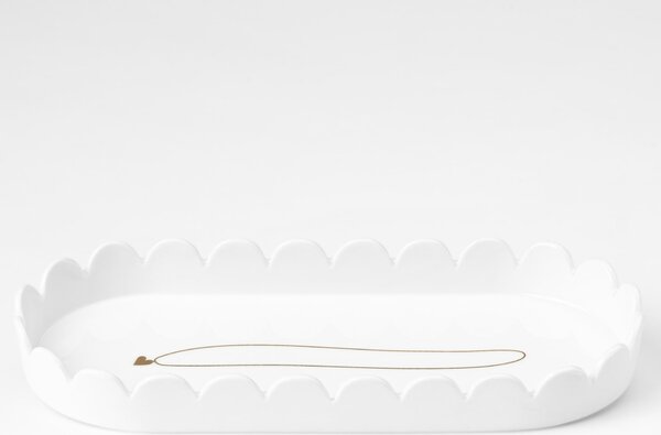 Porcelánový podnos na šperky Gold Chain