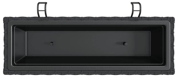 Závesný kvetináč BestBerg 366401 / 64 × 22 × 18 cm / 2 ks / čierna