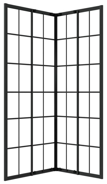 Sprchová zástena BestBerg 150769 / 80 × 70 × 180 cm / čierna/transparentná