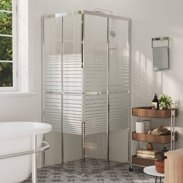 Sprchová zástena BestBerg 150763 / 90 × 70 × 180 cm / strieborná/transparentná