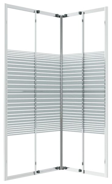 Sprchová zástena BestBerg 150763 / 90 × 70 × 180 cm / strieborná/transparentná