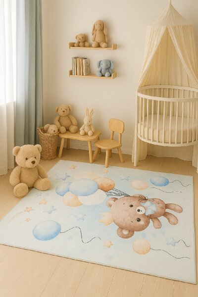 Detský koberec KIDS 2403178N obdĺžnikový – mäkký polyester Rozmer: 80x150 cm
