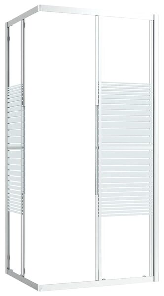 Sprchová zástena BestBerg 150763 / 90 × 70 × 180 cm / strieborná/transparentná