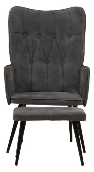 Kreslo s taburetom BestBerg 339670 / čierna
