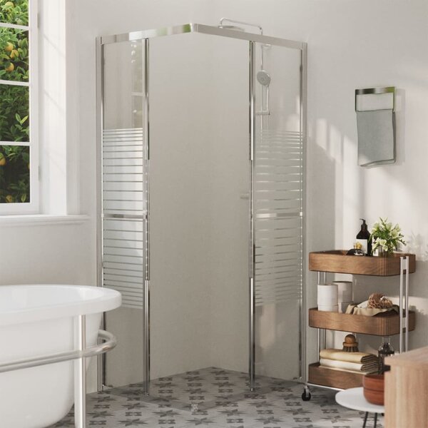 Sprchová zástena BestBerg 150763 / 90 × 70 × 180 cm / strieborná/transparentná