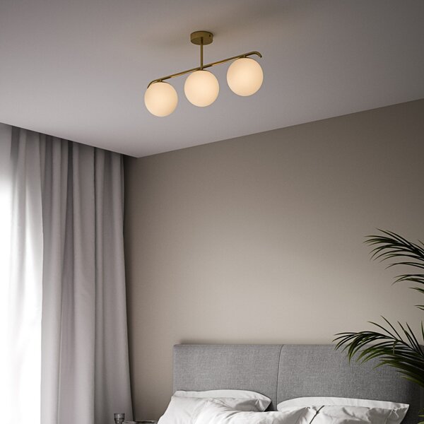 Stropné Lampa Nordlux, Grant, stmievateľné, Zlatá / Mosadz, Obývacia izba, Kov