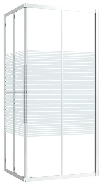 Sprchová zástena BestBerg 150763 / 90 × 70 × 180 cm / strieborná/transparentná