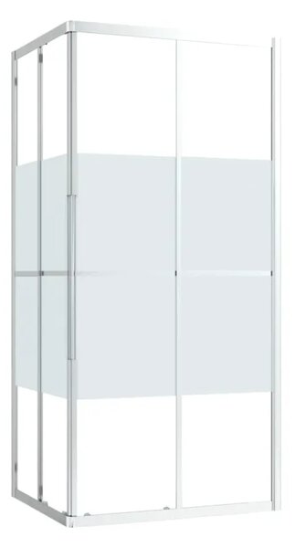 Sprchová zástena BestBerg 150767 / 90 × 70 × 180 cm / strieborná/transparentná