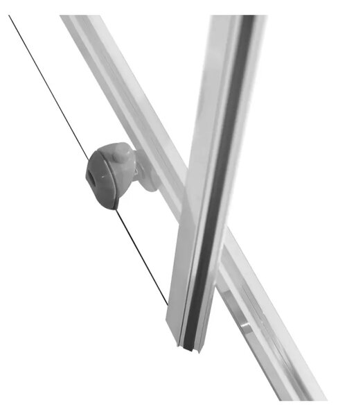 Sprchová zástena BestBerg 150766 / 80 × 80 × 180 cm / strieborná/transparentná