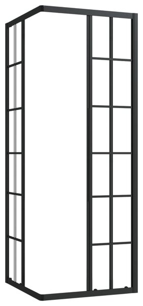 Sprchová zástena BestBerg 150770 / 80 × 70 × 180 cm / čierna/transparentná