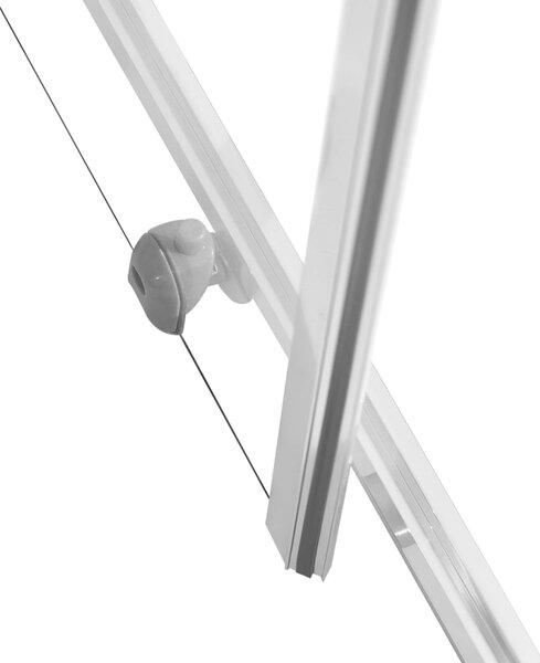 Sprchová zástena BestBerg 150762 / 80 × 80 × 180 cm / strieborná/transparentná