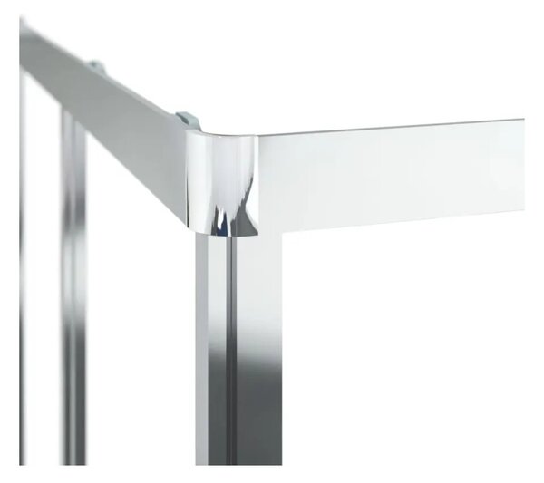 Sprchová zástena BestBerg 150766 / 80 × 80 × 180 cm / strieborná/transparentná