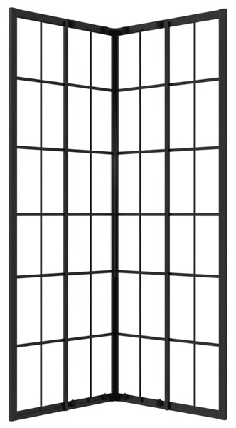 Sprchová zástena BestBerg 150770 / 80 × 70 × 180 cm / čierna/transparentná