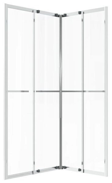 Sprchová zástena BestBerg 150759 / 90 × 70 × 180 cm / strieborná/transparentná