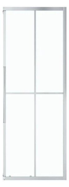 Sprchová zástena BestBerg 150757 / 80 × 70 × 180 cm / strieborná/transparentná